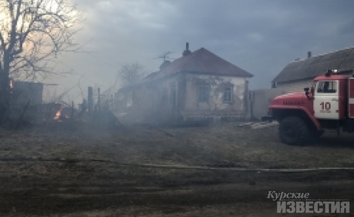 Курская область. Во Льговском районе сгорел сарай Курская область. Во Льговском районе сгорел сарай