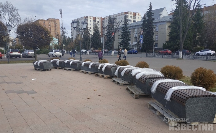 Раскритикованные в соцсетях курские лавочки обсудили с мэром Раскритикованные в соцсетях курские лавочки обсудили с мэром