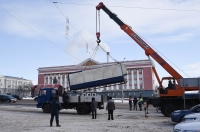 В Курск привезли снегоплавильную машину
