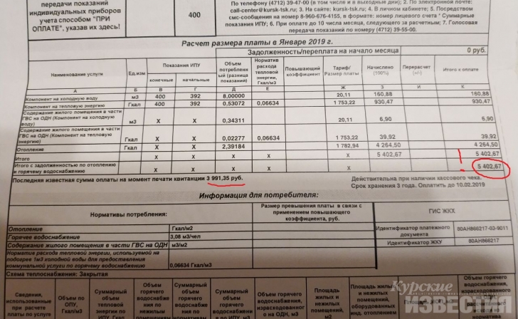 Курск. В «Квадре» объяснили увеличение платежа за тепло в январе Курск. В «Квадре» объяснили увеличение платежа за тепло в январе