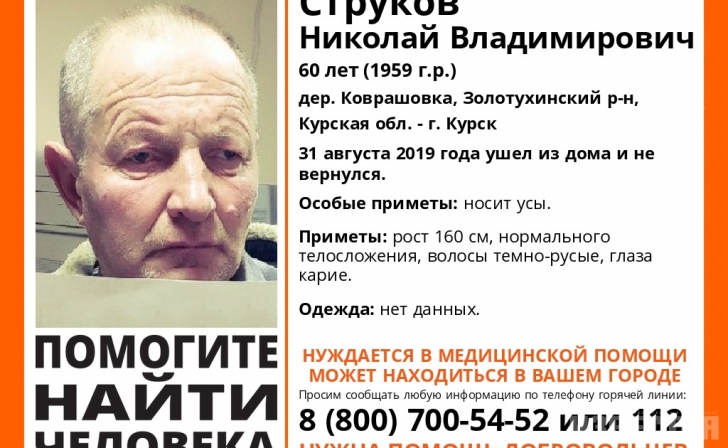 В Курской области ищут пропавшего пенсионера В Курской области ищут пропавшего пенсионера