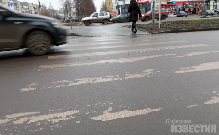В Курске стёрлась новая разметка В Курске стёрлась новая разметка
