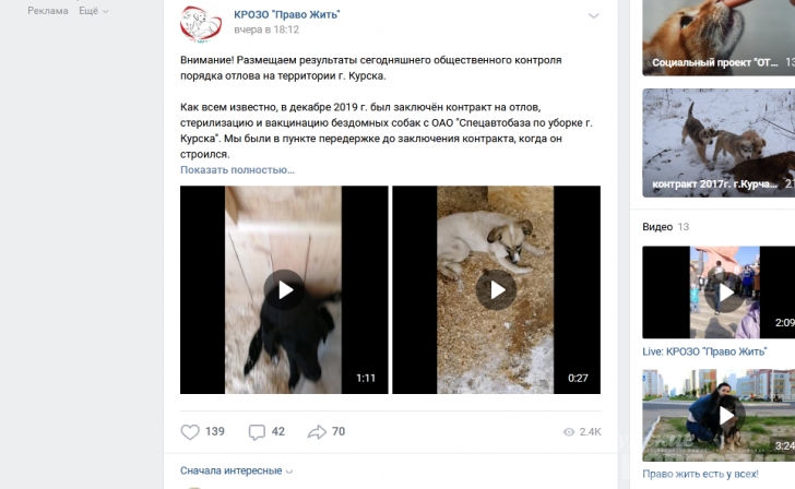 Зачем Спецавтобаза повторно отлавливает стерилизованных собак в Курске? Зачем Спецавтобаза повторно отлавливает стерилизованных собак в Курске?