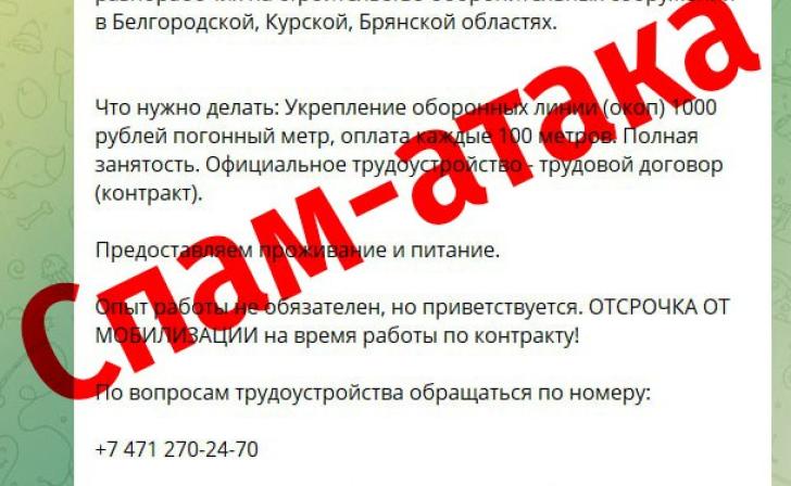 Правительство Курской области предупреждает о спам-атаке