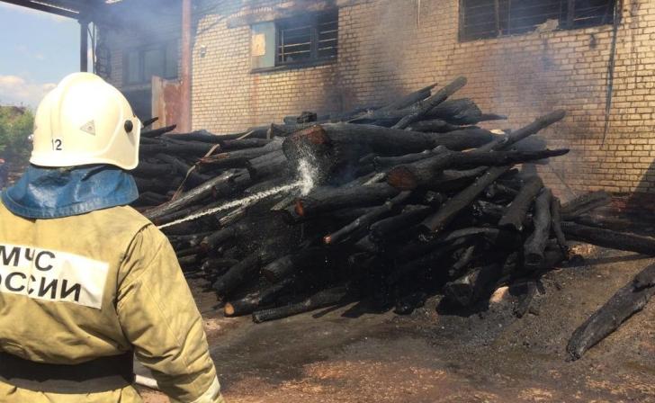 В поселке Прямицино сгорела кровля на промышленном здании