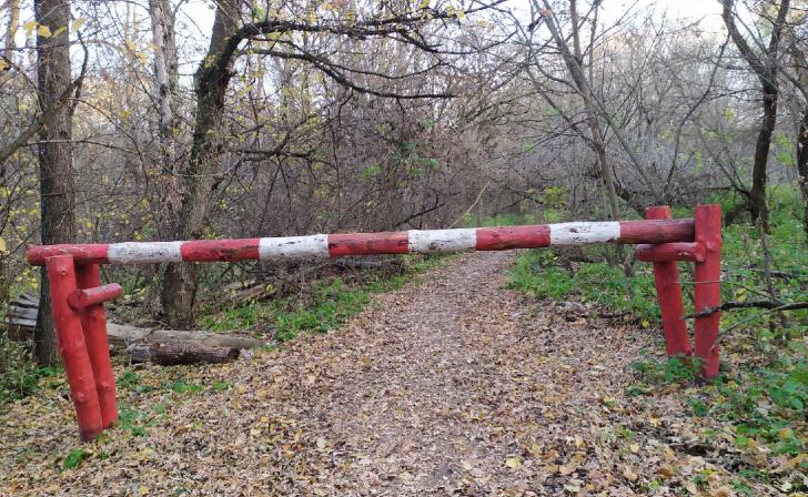 В курских лесах устанавливают и ремонтируют шлагбаумы
