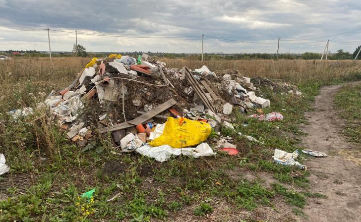 В Курском районе местные жители пожаловались на свалку с кирпичами и поддонами