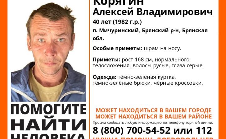 Курские волонтёры ищут пропавшего мужчину из Брянской области