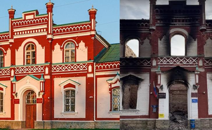 Выгорело здание краеведческого музея в Глушково Курской области Выгорело здание краеведческого музея в Глушково Курской области