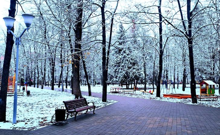 В парке Героев Гражданской войны в Курске установили лавочки