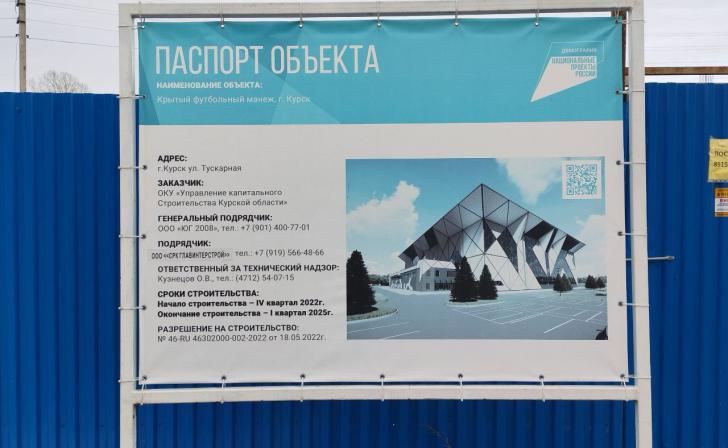В Курске футбольный манеж на Тускарной может стать долгостроем