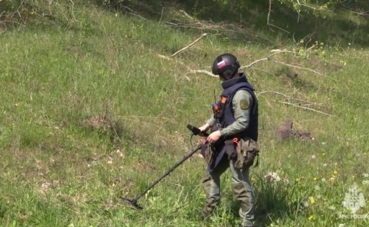 Пиротехники МЧС очистили более 120 гектаров курского приграничья