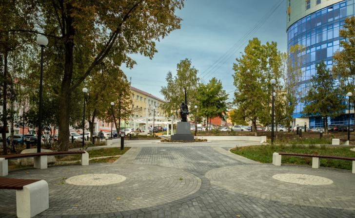 В Курске завершено благоустройство сквера «Спутник»