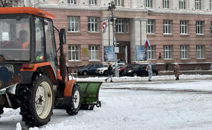 В Курске полиция с помощью штрафов борется с неубранным снегом