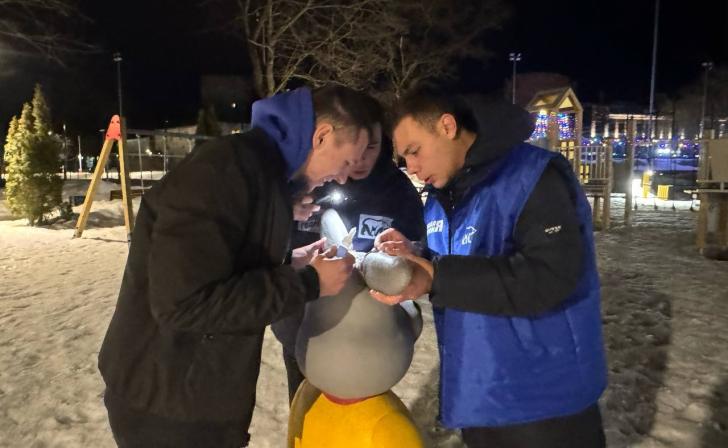 В Курске в очередной раз вандалы повредили фигуры волка и зайца в Парке пионеров