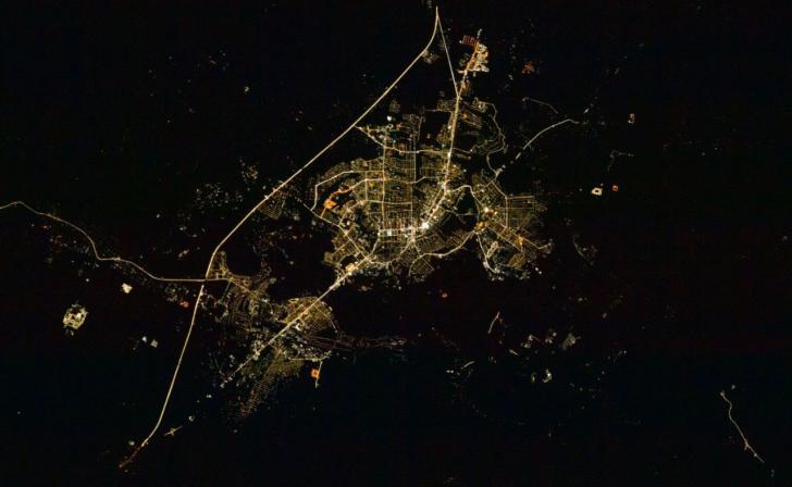 Опубликовано фото Курска с высоты МКС