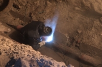 До полуночи на улице Чумаковской Курска работали теплоэнергетики