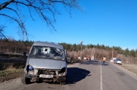 В Курской области «Соболь» попал под железнодорожный транспортёр