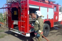 В Курской области горел жилой дом