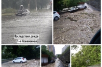 Из-за ливня на курских улицах опять случился потоп