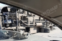 В Курске на улице Олимпийской опрокинулась «Газель»