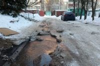 В Курске затапливает улицу Студенческую