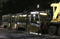 В Курске трамвай сошел с рельсов