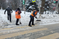 В Курске на борьбу со льдом вышли 700 дворников