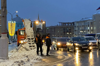 В Курске на обработку дорог израсходовано 763 тонн песко-соляной смеси