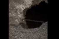 В Курске на дороге в частном секторе образовался провал