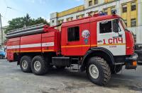Свинокомплекс горит в Конышевском районе Курской области
