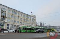 В Курске столкнулись троллейбусы